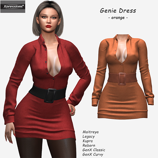 [Xprs] - Genie Dress Orange 