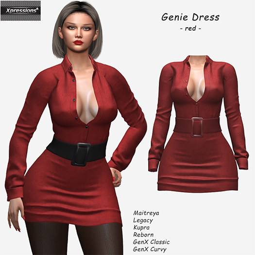 [Xprs] - Genie Dress Red 