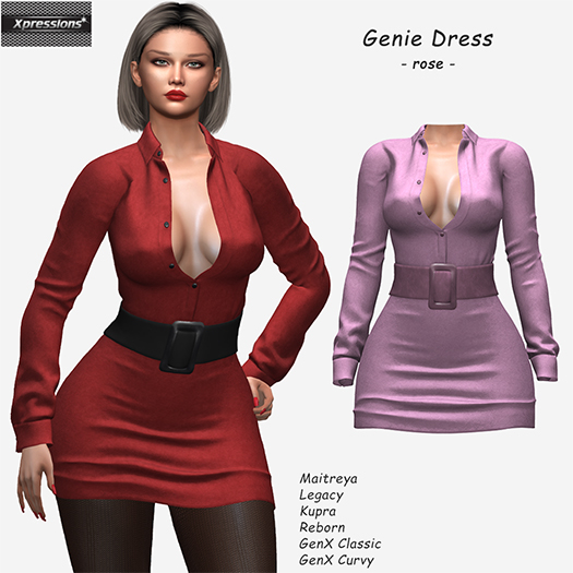 [Xprs] - Genie Dress Rose 