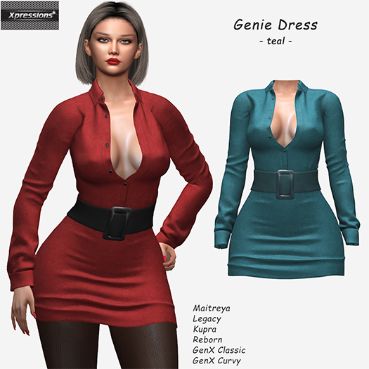 [Xprs] - Genie Dress Teal 