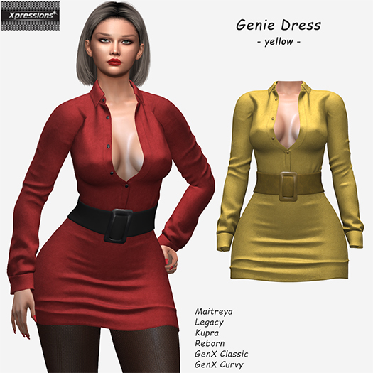 [Xprs] - Genie Dress Yellow 