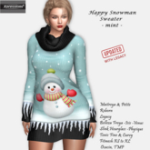 [Xprs] - Happy Snowman Sweater Mint