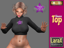 C.CHANTAL Sleeve Top SNOW BUNNY - BLACK [ Maitreya LaraX / Lara X ]