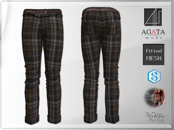 *AGATA* Curtis pants / plaid brown