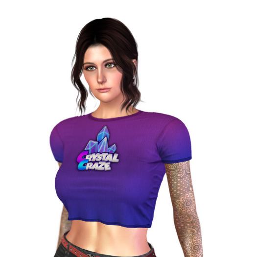 Emerald Miles - Crystal Craze T-Shirt - Blue/Purple Boxed