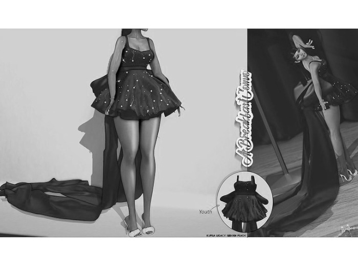 DEMO {ABC} Jeiel Peplum Ribbon Gown