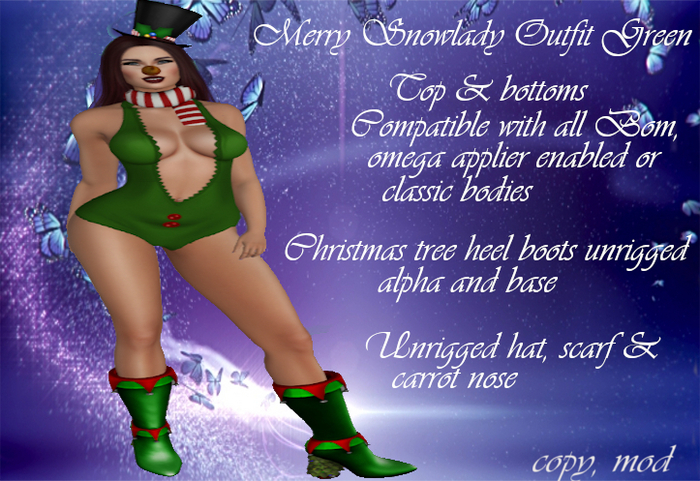Merry Snowlady Green