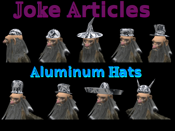 Joke Article Aluminum Hats