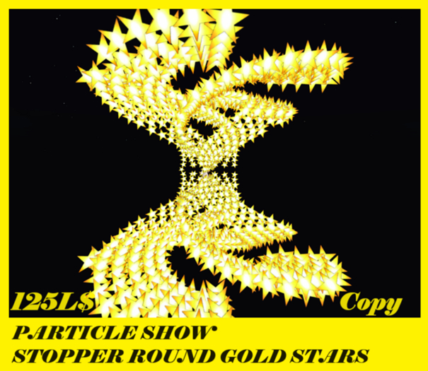 PARTICLE SHOW STOPPER ROUND GOLD STARS