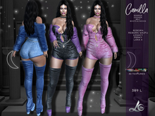 ⭐ Camilla Fluffy Fur, Romper outfit, All INcluded. Boots, Fut coat,romper, Fatpack 30 Textures