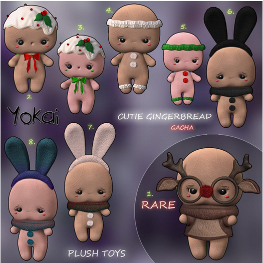 3.YOKAI - Cutie Gingerbread GACHA- Cupcake (blush)