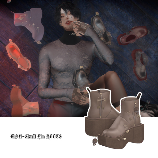[MDN]-Skull Pin Boots Sandy
