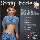 ~TL~ Winter Dove Shorty Hoodie
