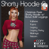 ~TL~ Christmas Peek Shorty Hoodie
