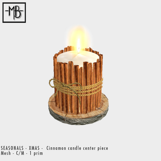 -MB- BOX SEASONALS - Xmas - Cinnamon candle centre piece