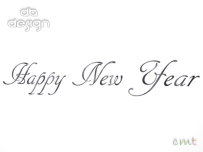 ::db:: Happy New Year Mesh Letters # silver
