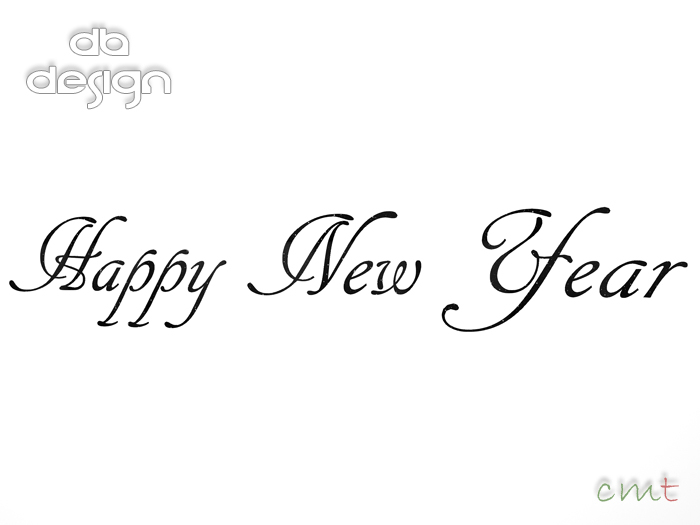 ::db:: Happy New Year Mesh Letters # black