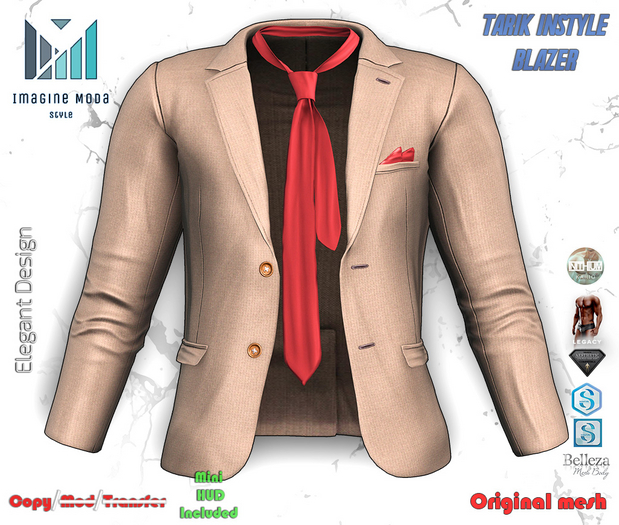 Tarik inStyle Blazer -Creamy- Aesthetic, Gianni, Davis, Jake, Legacy, Kario -Imagine Moda-