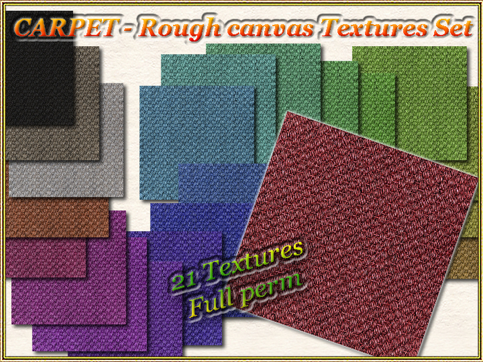 CARPET - Rough canvas Textures Set (21 Textures) (Full perm)