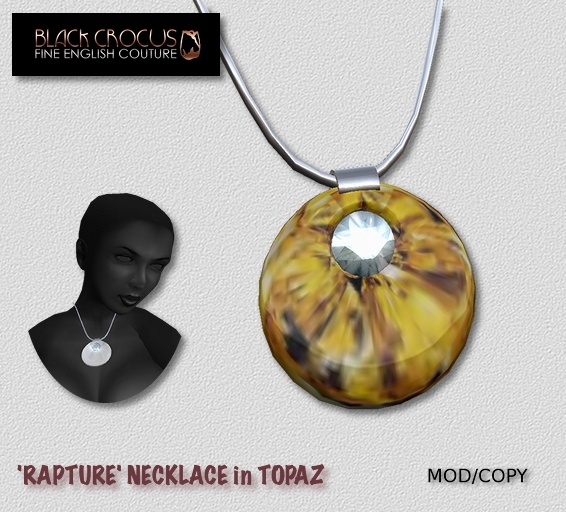 Black Crocus Rapture necklace in Topaz