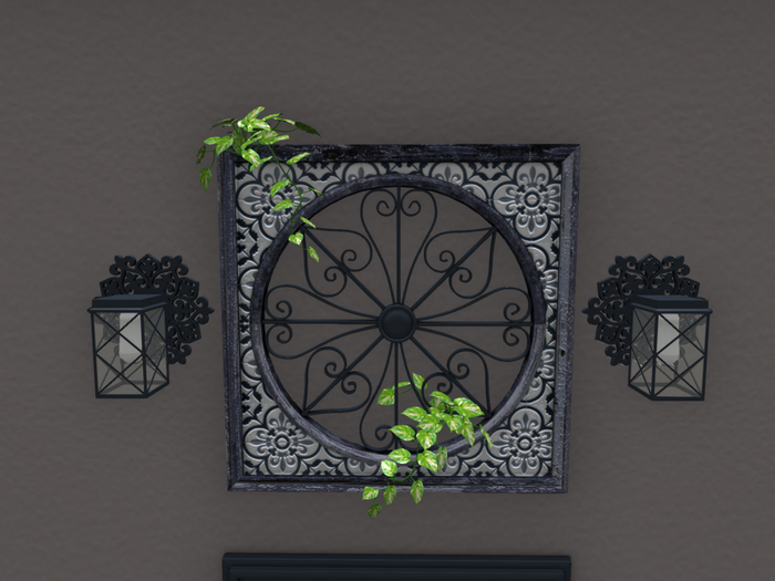 LE ~ Coastal Atrium Wall Medallion & Lantern Set