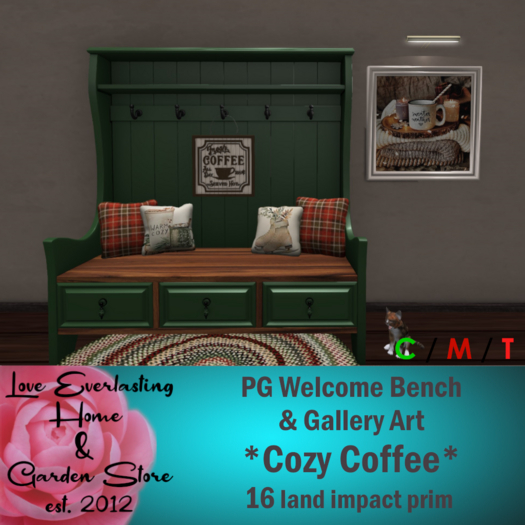 LE ~ PG Welcome Bench *Cozy Coffee*