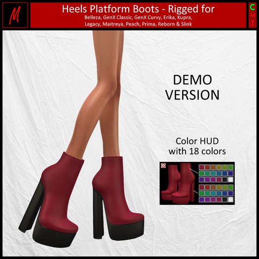 Michelle's Heels Platform Boots - DEMO