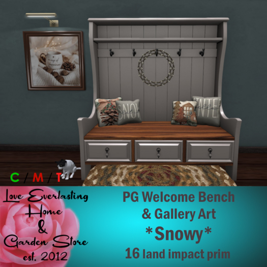 LE ~ PG  Welcome Bench *Snowy* Set
