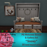 LE ~ PG  Welcome Bench *Snowy* Set