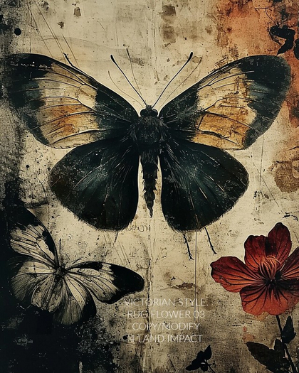 VictorianStyle. rug. Moth 03. 