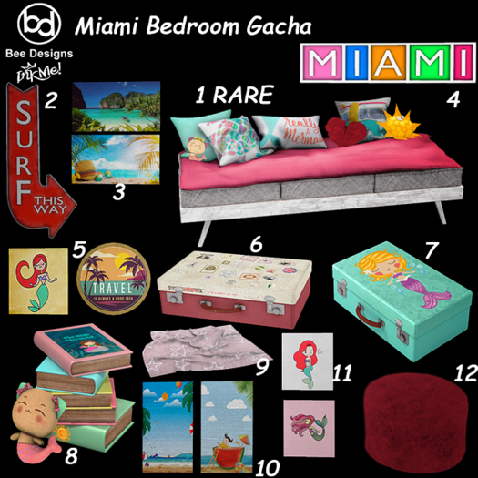 BD/Inkme Miami Bedroom gacha 6