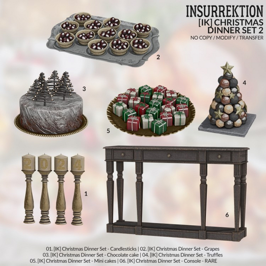 06. [IK] Christmas Dinner Set - Console - RARE