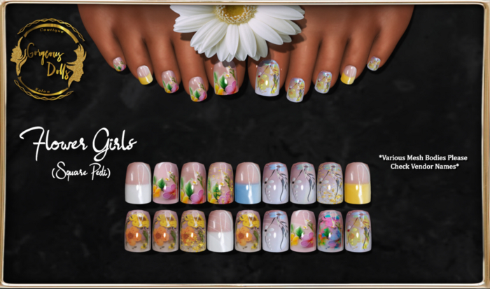 ~GD~Flower Girls(Square Pedi) - eBODY Reborn High Feet
