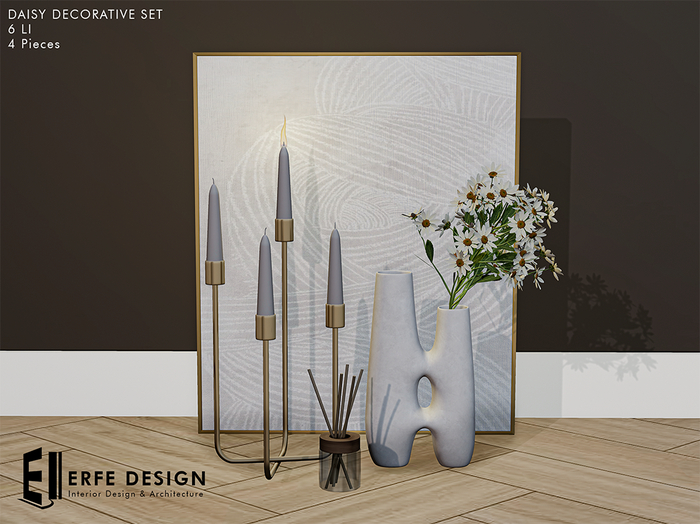Daisy decorative set 4 Pcs 6LI C&M [Erfe Design] *