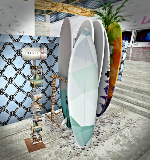 DEMO~ Surfboard Rack & Postcards