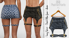 Skirt Lucy Dark Blue  Denim - Jeans - FashionNatic