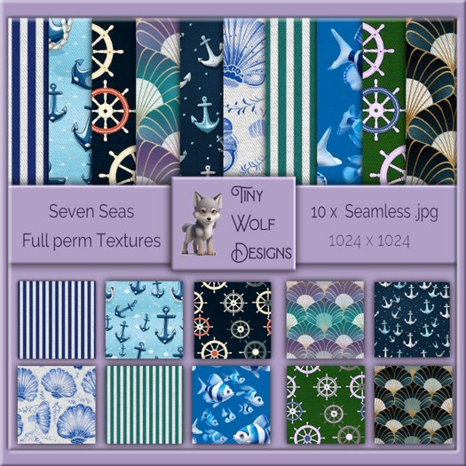 Seven Seas seamless full permission textures