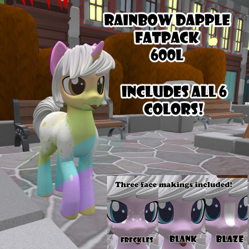 Open pony skin- rainbow multipack