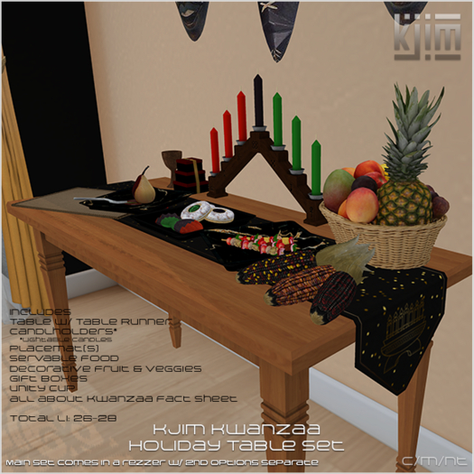 KJim: Kwanzaa Holiday Table Set