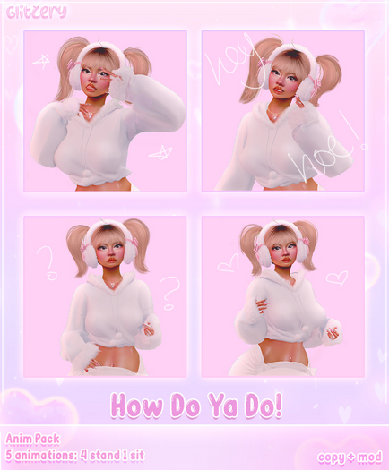 Glitzery~How Do Ya Do AO pack