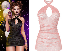 Britney New Year's Eve Mini Dress [Sequin Champagne] - Maitreya Lara + LaraX, Petite +PetiteX • Legacy • Reborn