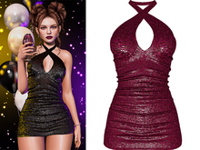 Britney New Year's Eve Mini Dress [Sequin Cherry] - Maitreya Lara + LaraX, Petite +PetiteX • Legacy • Reborn