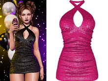 Britney New Year's Eve Mini Dress [Sequin Dragonfruit] - Maitreya Lara + LaraX, Petite +PetiteX • Legacy • Reborn