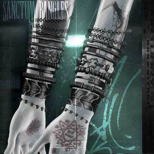 .:INHUMATION:. Sanctum Bangles Black