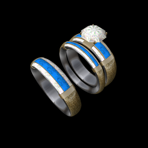 Lavish Wedding Ring Set TW