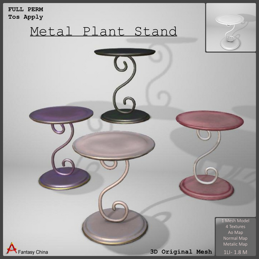 Full Perm Metal Plant Stand