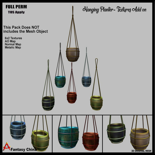 Full Perm Hanging Planter - Textures Add on