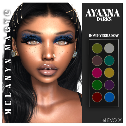 {MELANYN MAGYC BAG) AYANNA EYESHADOWS (DARKS)