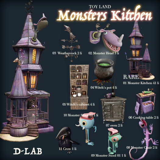 D-LAB Monsters Kitchen Full Set + Rare ( 11 pcs )