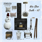 [ zerkalo ] Let it Snow - Wine Glass Candle